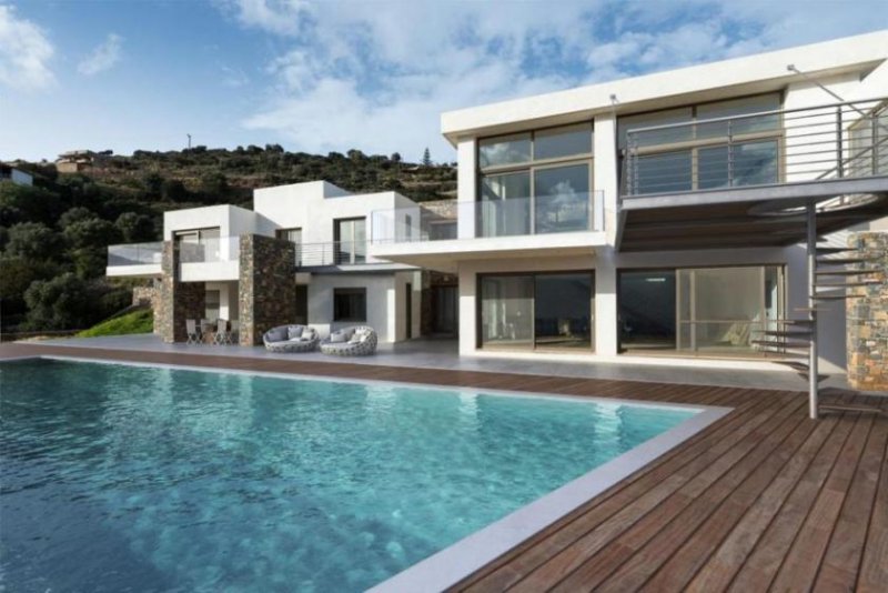 Schisma Eloundas Kreta, Schisma Eloundas: Beeindruckende Villa mit herrlichem Meerblick und Pool zu verkaufen Haus kaufen